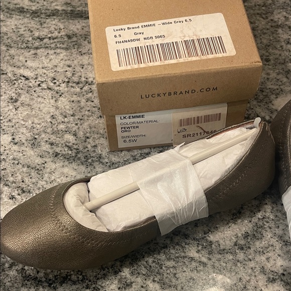 Lucky Brand Pewter Ballet Flats NIB - Picture 5 of 5